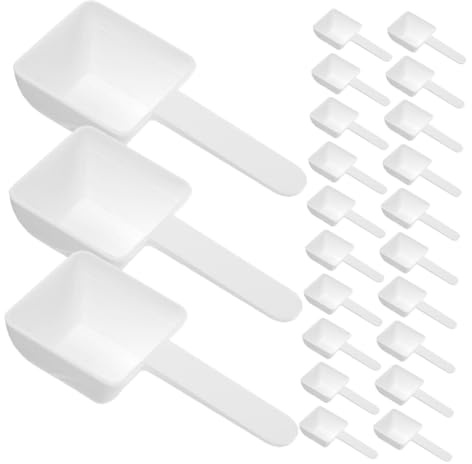 HEALSOPTHY 40 Medidoras para Detergente en Polvo Blanco, Uso Seguro y Conveniente para Lavadoras y Lavado Comercial