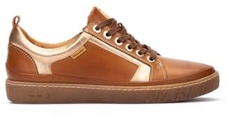 Pikolinos Deportivos en Cuero Lanzarote para Mujer Color Brandy