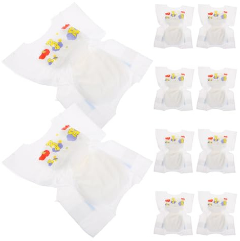 OFFSCH 10pcs Realistic Doll Diapers Baby Doll Nappies Accessories for Kids Pretend Play Role Playing Newborn Clothing Toys