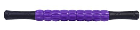TOBBOMEY Masajeador Muscular de Yoga Morado Bastón Pilates Práctico para Relajación y Alivio de Tensiones Herramienta Corporal Duradera y Cómoda para Hombres y Mujeres