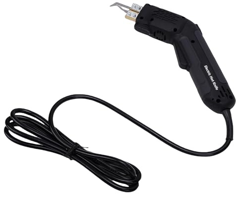 Fafeicy Cuchillo Caliente Eléctrico de 300 W, Calentamiento Rápido en 3 Segundos con Ajuste Continuo de Temperatura de 50 a 600 C, 5 Cuchillas (Enchufe europeo 220V)
