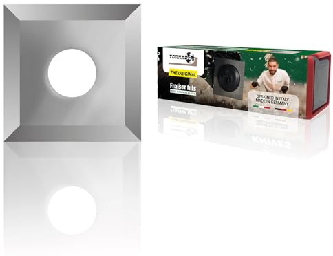 Fraiser TORNADO Cuchillas de repuesto Fraiser 10 unidades para la fresadora de madera U2300 de alta dureza, cuadradas 12X12x1,5, afiladas por los 4 lados, se pueden fijar con tornillos