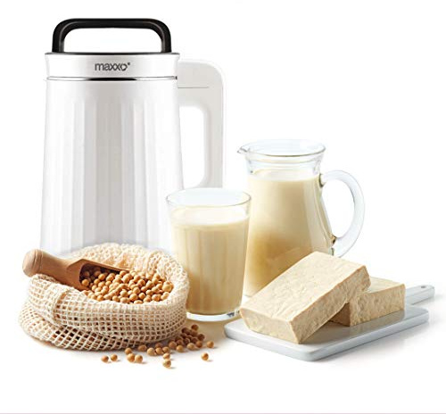 Maxxo Sojamjölkmaker MM01 sojamjölkmaskin soppberedare, mandelmjölkmaskin, havremjölksmaskin, nötmjölksmaskin, vegansk soppor, Tofu Smoothie