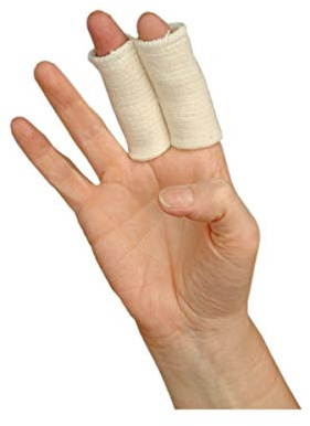 SuperBrace Finger Splint Bedford Buddy Wrap Dubbelt stöd för sprickor, fastnat, svullen, dislocated Finger (L)