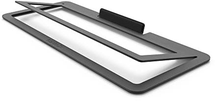 Kanto S10 Barra de sonido en ángulo de perfil bajo y soporte de altavoz de canal central para cine en casa, color negro