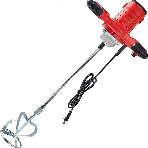 BDJSN Betoniera, Miscelatore Manuale Elettrico da 2100 W, Betoniera Portatile, Trapano per Cemento con Asta, Regolazione a 6 velocità Utilizzato per Miscelare Cemento E Vernice, 0-930 Giri/min