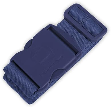 Hauptstadtkoffer - Koffergurt, 5 cm x 190 cm, Besonders Auffällig & Sicher, Gepäckband, Luggage Strap für Koffer, Darkblue