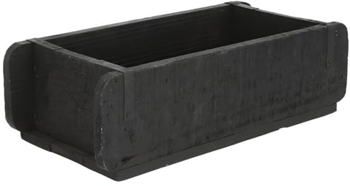 Novaliv Holzkiste Vintage Schwarz 30 x 15 x 10 cm Alte Ziegelform Holz EIN KAMMER Allzweckkiste aus recyceltem Altholz Jede Form EIN Unikat - Geschenkkiste