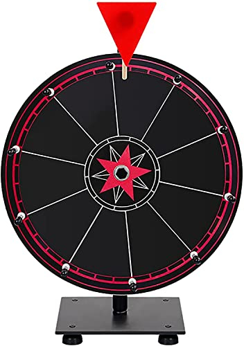CFDZCP Abnehmbarer Lotterie-Drehteller, Freizeitspiel, Bingo-Glücksrad-Spiel, Wiederbeschreibbar, Halterung for Lotterie-Drehteller, 42,9 X 30 cm, Schwarz