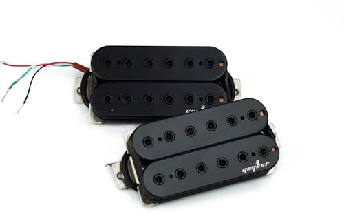 Guyker Guitar Humbucker Pickups, Alnico 5 Neck/Bridge Double Coil Open Pickups Set Replacement Part for 6 String Electric Guitar, HBBA5-BK-XBB