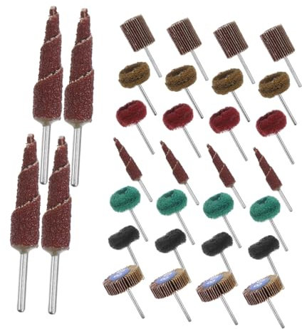 HEALSOPTHY 50pcs Double-layer Abrasive Flap Wheel Sander for Removal and Polishing Compatible Rotary Drill and Tool Attachments Efficient Cleaning for Home and Workshop Use