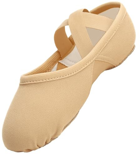 GroYolan Scarpe da Balletto Bambina, Ragazza e Donna, Scarpette Danza Classica Professionali in Rete Elasticizzata Traspirante, Suola Divisa Antiscivolo per Ginnastica Ritmica, Lezioni e Spettacoli