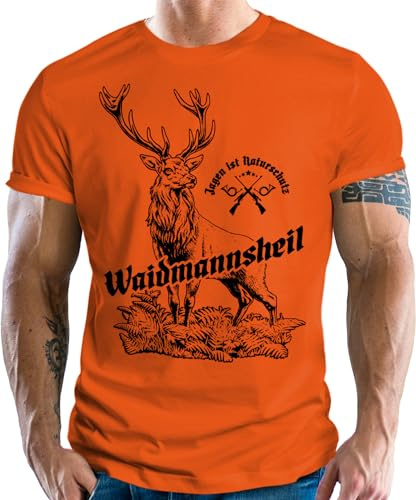 Herren T-Shirt für Jäger: Waidmannsheil - Jagen ist Naturschutz