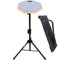 keepdrum DP-GY8 Practice Set Drum Pad Grau mit Übungspadständer und Tasche
