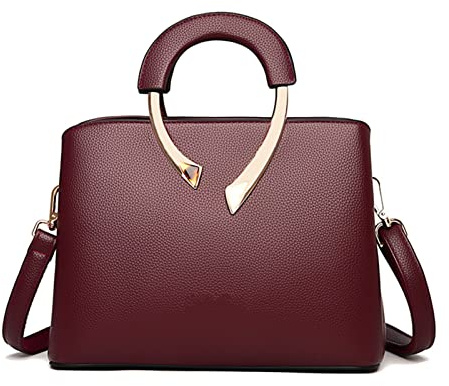 ZZSRJ Cuir Sac à Main Casual Sac à Main Dames Bandes Messenger Mesdames (Color : Fuchsia, Taille : One Size)