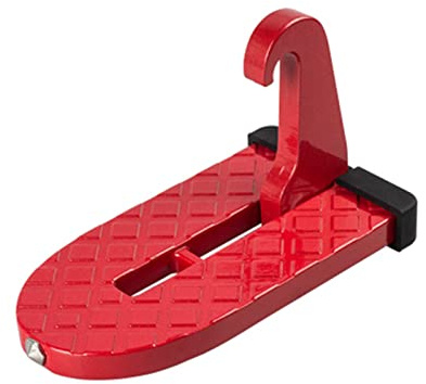 cartaoo Car Door Step, Folding Roof Ladder Hook Pedal with Safety Hammer Locking Hook Side Steps for Roof Climb Tool