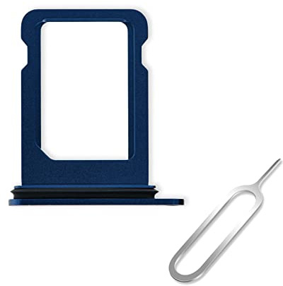 Cemobile SIM-Karten-Halter, Ersatz für iPhone 12, 15,5 cm (6,1 Zoll) (Einzel-SIM-Version) mit wasserdichtem Gummidichtungsring + offenem Auswurfstift für SIM-Kartenfach, Blau