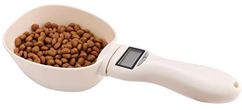 SUPYINI Petite pelle à nourriture pour chien, 15 x 14 x 6 cm, portable, électronique, mesure de la nourriture pour chat et chien, balance de cuisine