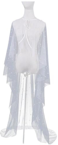 Hochzeitsschal -umhang Braut Hochzeit Schleier Cloak Kathedrale Perle Schleier Braut Capes Frauen Hochzeitskleid Schulter Cape