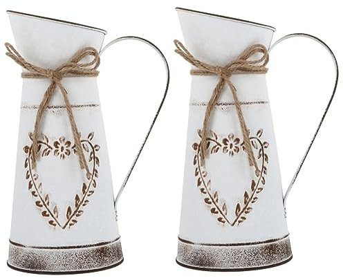 MAGICLULU 2pcs Flower Metal Vase Retro Iron Flower Pot Desktop Flower Bucket for Home Decor for Wedding Party Birthday
