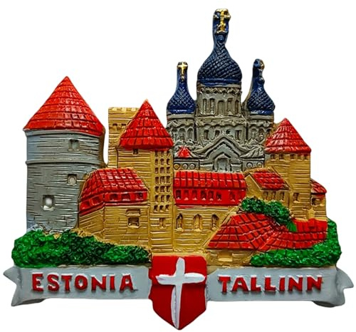 Kühlschrankmagnet Tallinn Estland, 3D, Reise-Souvenir, Kühlschrankdekoration, Magnetaufkleber, Bastel-Kollektion