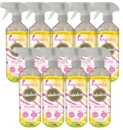 Spray nettoyant Fabulosa au bicarbonate de soude, multi-usages, multi-surfaces et anti-odeurs, 750 ml, vendu par lot de 9 unités, Pink Lemonade