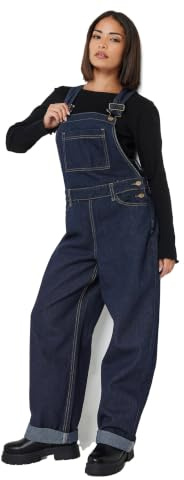 PixieGirl Petite Indigo Blue Straight Leg Cotton Dungarees Petite