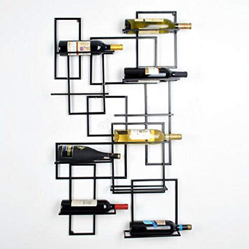 asdchZen Wine Glass Rack, Champagne Glass Rack,Glassware Rack Wine Rack,Glassware Wine Rack,Wine Racks Home Decorations Iron Wine Cabinet Decoration Modern Simplicity L,Black