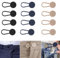 12 Stück Knopfverlängerung für Hosen, Hosenbunderweiterung, Verstellbarer Hosenknopf Verlängerung für Herren- und Damenhosen, Kleider, Hemden (Schwarz, Blau, Khaki)