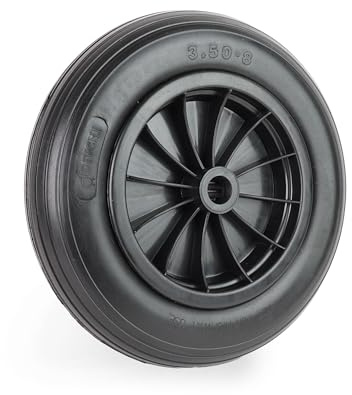 DIVCHI Pneumatic Wheel Air Filled Tires 3.5-8 Heavy-duty Replacement Wheels For Wheelbarrows, Hand Truck, Utility Cart, Garden Cart, Buggies (Black)