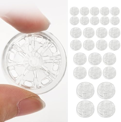 100 Paar Druckknöpfe Zum Annähen, 7/12/15/20mm Kunststoff Druckknöpfe Transparent, Druckknopf zum Annähen Nähen ür Geldbeutel Kleidern Geldbeutel Handtasche Handwerk DIY