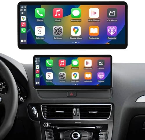 Road Top 12,3 Radio Coche CarPlay para Audi Q5 con 2GMMI 2009-2017 Año | Radio de Coche, Pantalla IPS HD Linux, Bisel Ultrafino, CarPlay Inalámbrico, Android Auto, MirrorLink, Integración OEM