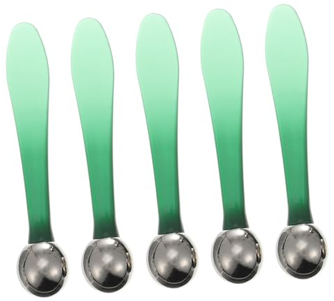 SAFIGLE 5stücke Kosmetikstab Augenmassagestab Mit Augencremelöffel Gesichtscremelöffel Make-up-tool Aus Glatte Oberfläche Für Verbesserte Der Augen