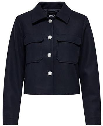 ONLY Femme Short Jacket Onlmira Life Nancy Otw Veste Courte, Bleu Nuit, XS EU