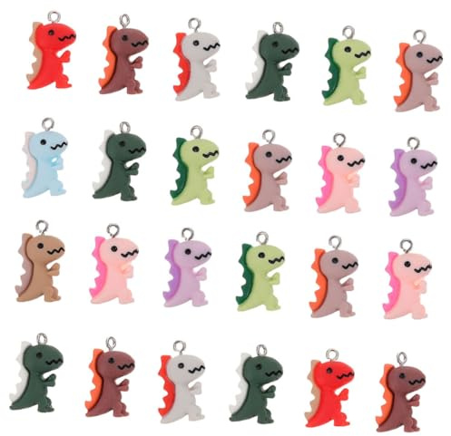 DIYEAH 100stücke Schmuck Anhänger Dinosaurier Aus Harz Cartoon Anhänger Kleiner Schlüsselanhänger Für Diy Schmuckherstellung Zubehör Für Halsketten Armbänder