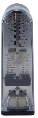 DUZEPA Mini metronomo meccanico professionale, timer musicale, metronomo universale ad alta precisione per pianoforte, chitarra, violino, ukulele, nero