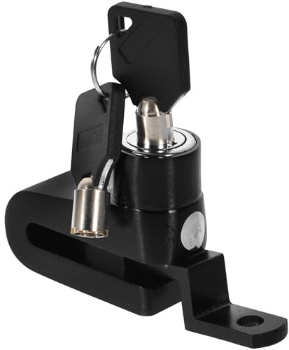 SHINEOFI Candado de Seguridad para Freno de Disco de Motocicleta y Bicicleta, Bloqueo Metálico Portátil Antirrobo, Tamaño Pequeño Negro, Compatible Motos, Bicicletas y Vehículos