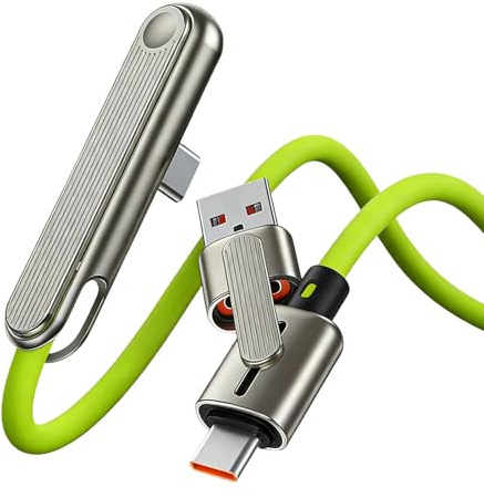 Caricatore Telefonico Laterale - Cavo Di Ricarica Rapida 240W Pieghevole A Doppia Testa - Supporto 2 In 1 Per Cavo E Caricatore Invisibile,Per Esterno, Viaggi, Escursionismo, Smartphone,