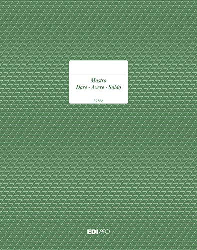 EDIPRO - E2586 - Registro dare/avere/saldo 96 pagine f.to 31x24,5