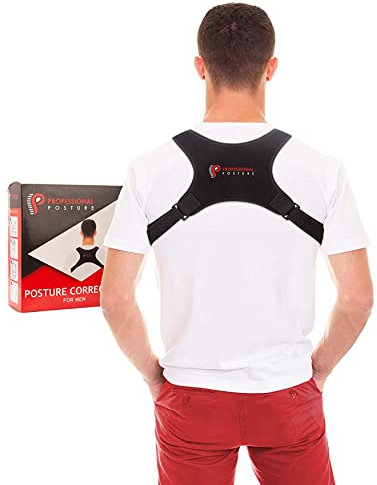 Professional Posture Posture Corrector For Men Amazon's #1 Back Brace Posture Corrector Designed For The Male Body - Back Support For Instant & Long Term Pain Relief - Invisible Under Clothes