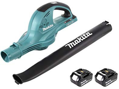 Makita Dub 361 Lot de 2 souffleurs à feuilles sans fil 18 V/36 V + 2 batteries Makita BL 1860 6 Ah 6000 mAh