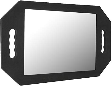 Espejo de mano grande con doble asa, espejo trasero profesional para peluquería, peluquería, salón de belleza