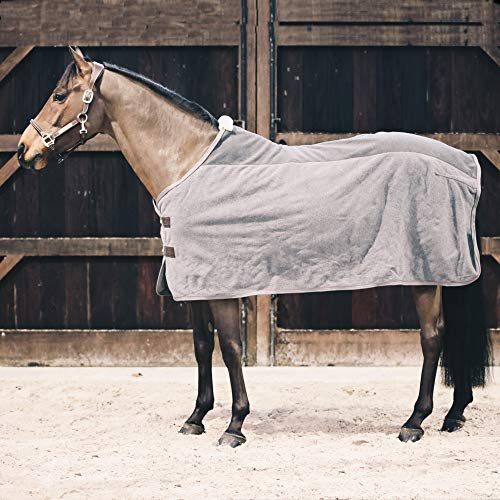 Kentucky - Abschwitzdecke Fleece 'Heavy' grau 145-6'6