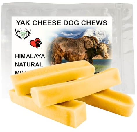 ARTISAN GIFT CO Tuggben Churpi för Hundar och Valpar 100% Naturliga med Himalaya-mjölk (Yak) Sparpaket (L)