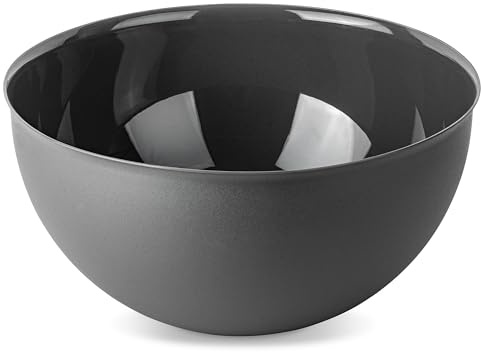 Koziol PALSBY M & L Schüssel 2 & 5 Liter | Salatschale Servierschale Rührschüssel | bruchfest stapelbar biozirkulärer Kunststoff spülmaschinengeeignet | Küche Haushalt (nature ash grey, 5 Liter)