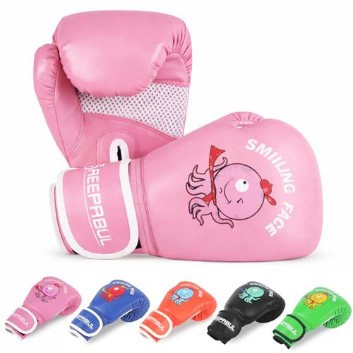 SAEEPABUL Boxningshandskar för pojkar och flickor, boxningshandskar för barn 3-15, ungdomar boxningsträningshandskar, barn sparring boxningshandskar för boxningssäck, kickboxning, Muay Thai, MMA,