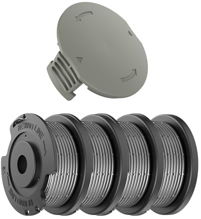 EVENLINKICS Bobina di filo per tagliaerba a batteria Bosch EasyGrassCut 18 23 26 SL, sostituibile con bobina di ricambio F016800569.(4 bobine di filo, 1 copertura per tagliaerba）