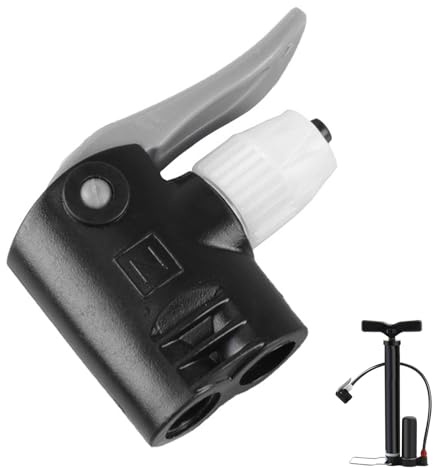 Un pezzo di ricambio per pompa per bicicletta Adattatore per valvola a doppia testa della pompa utile facile da installare Testa della pompa dell'aria della gomma della bici