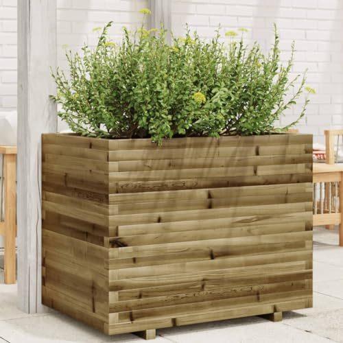 JUDYY Pflanzkübel 90x60x72 cm Kiefernholz Imprägniert, Blumentopf Gross, Blumenkasten Balkon, übertopf, Pflanzkasten, Flowerpot, Kräuterbeet Für Die Küche, Vertikalbeet - 3282648