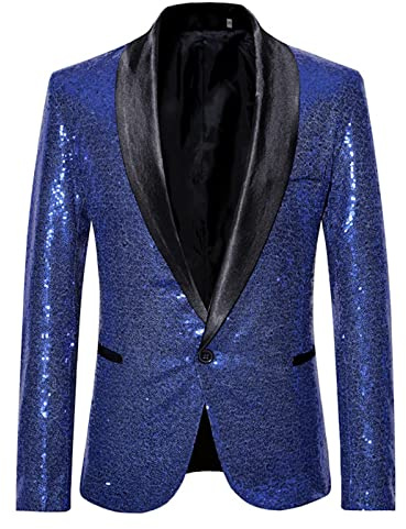 Blazer à paillettes pour homme Vintage Fête festive Costume de mode décontracté pour homme avec paillettes, masculin, personnalité de scène, performance, Maître de cérémonie, paillettes, couleur unie